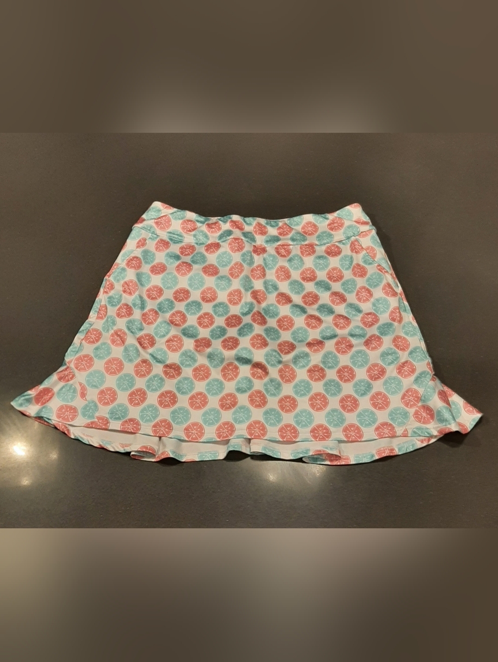 Coral Bay Golf Citrus Print Skort Medium Athletic Skirt w/ Built In Shorts